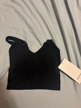 lululemon athletica Black V-Neck Longline Crop Sports Bra